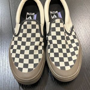 Vans Checkered Waffled Cup BMX Gum Sole Pro Cush Slip-Ons